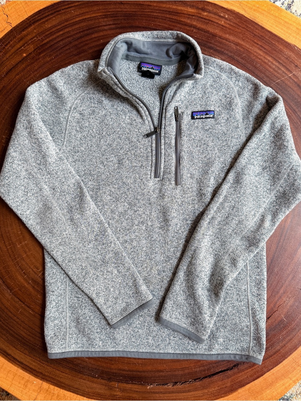 Patagonia Men’s Heather Gray Quarter-Zip Fleece Pullover